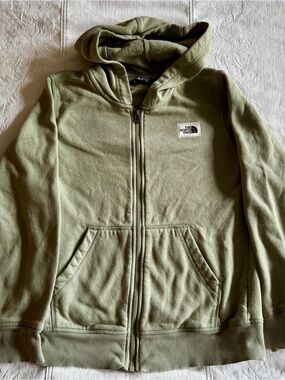 The North Face Kids Olive Green Full-Zip Hoodie Jacket